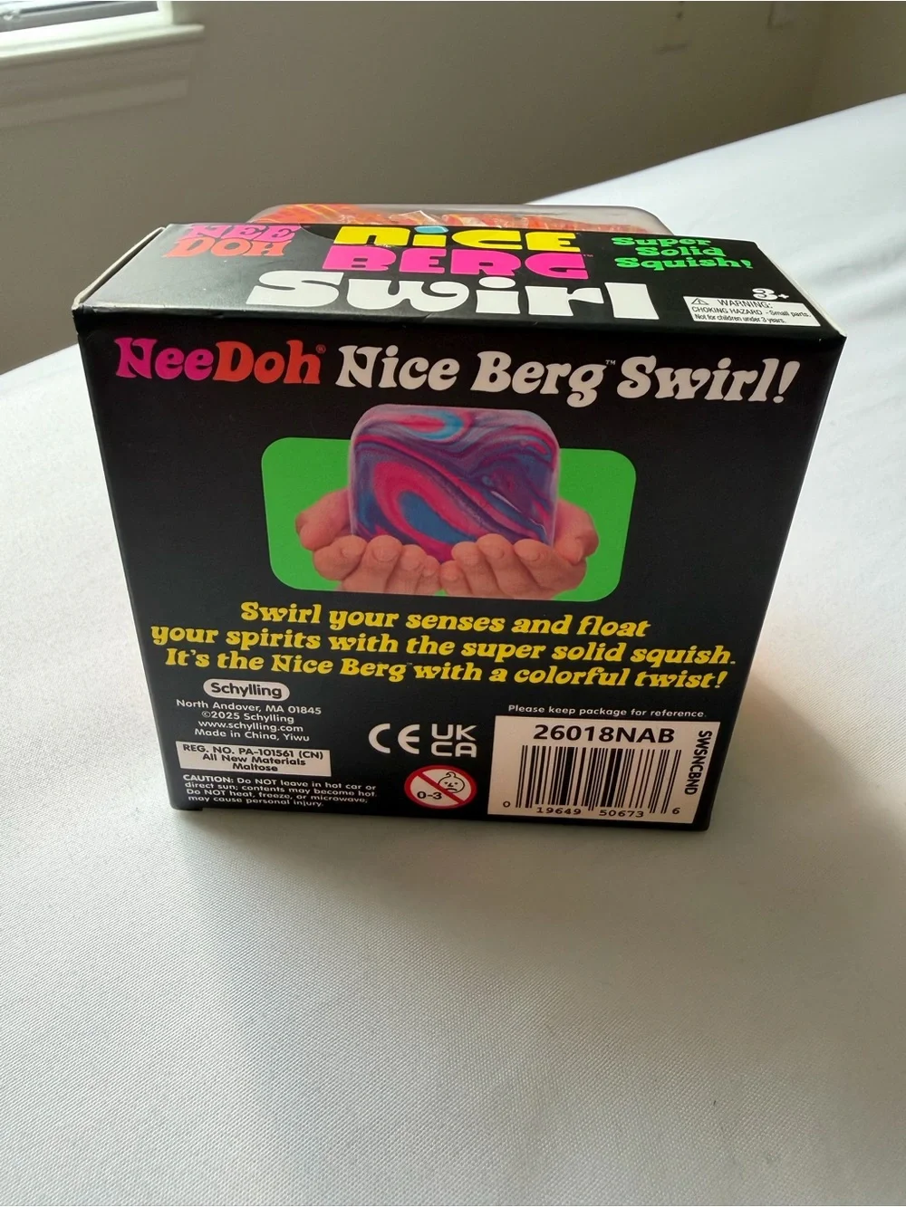 Nice Berg Swirl Solid Squish Toy - Orange Pink Yellow Swirl